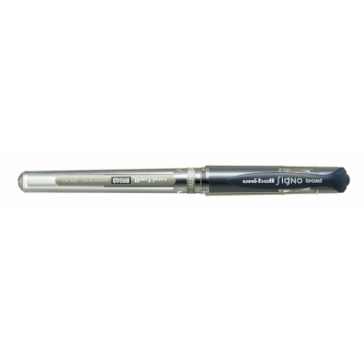 Uni-ball Signo Broad UM-153 Roller de Tinta Gel - Punta de Bola 1mm - Trazo Estilografico - Sujecion de Caucho - Color Azul Oscuro