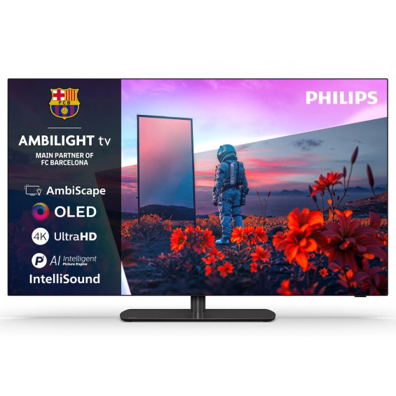 Televisor OLED Philips 42OLED811/12 42 pulgadas, 4K, 120 Hz, Dolby Vision, Ambilight, Titan OS, negro/gris