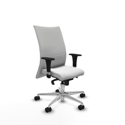 Albacete confidente XL sincro bali blanco brazos 1D cromados base aluminio ruedas 65 mm nailon