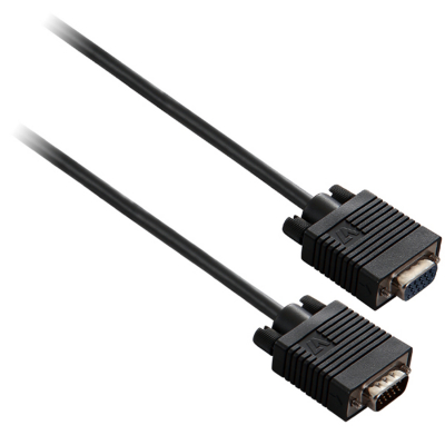 Cable de extensión negro de vídeo con conector VGA hembra a VGA macho 3m 10ft