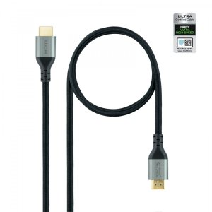 CABLE HDMI 2.1 CERTIFICADO ULTRA HS M-M NEGRO 1 M