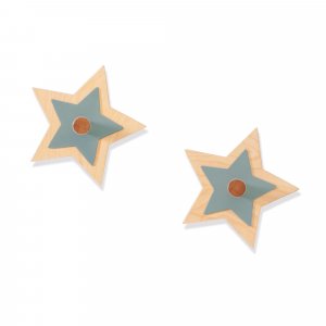 Set 2 perchas infantiles con forma estrella madera/eucalipto · Polare H121-M9757