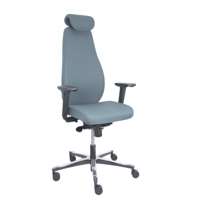 Silla Bjarg traslack bondai gris brazo 3D base cromada cabecero y lumbar
