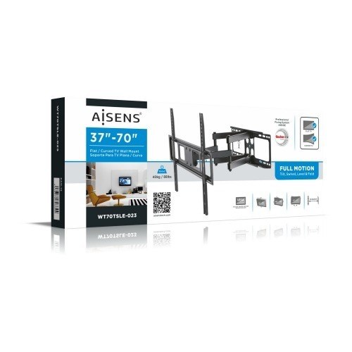 Aisens - Soporte Eco Giratorio, Inclinable y Nivelable Para Monitor/Tv 37-70 Pulgadas