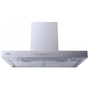 Campana decorativa de pared horizontal Candy CMB655XGG, Serie Idea, 60 cm, 552 m3/h, clase C, 3 velocidades, 69dB, filtro carbono, válvula anti-retorno, 2 luces LED, acero inox