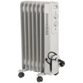 Radiador de aceite Jata JCRA2307, 1.500 W, 7 elementos, 3 potencias, termostato regulable, blanco