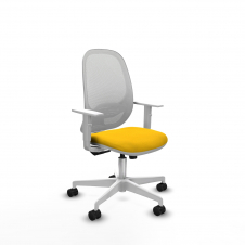 Piqueras y Crespo Cilanco blanca sincro malla blanca bali amarillo brazos blancos base blanca ruedas 65mm nailon