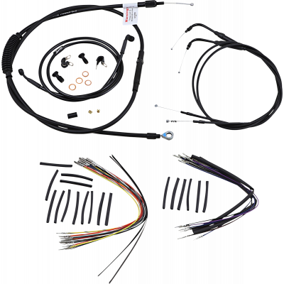 Kit completo líneas/cables en vinilo negro para manillar Ape Hanger BURLY BRAND B30-1011
