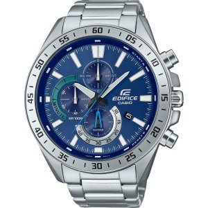 Reloj Casio Edifice Classic EFV-620D-2AVUEF, cronógrafo estándar, diseño deportivo, resistente al agua, 10 bares, acero esfera azul