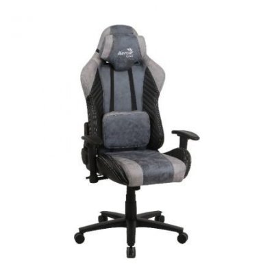 SILLA GAMER AEROCOOL BARONBL STEEL BLUE - MARCO DE ACERO - MECANISMO MARIPOSA - RESPALDO AJUSTABLE - BALANCEO - PISTON GAS CLASE 4 - HASTA 150KG