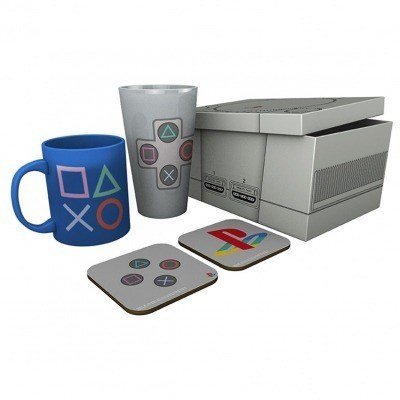Pack vaso xxl + taza + dos posavasos gb eye playstation ps classic
