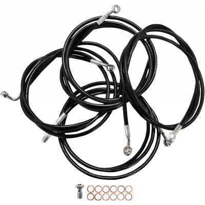 Kit líneas de freno/cables de manillar estándar en vinilo negro LA CHOPPERS LA-8052KT-13B