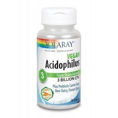 Solaray Acidophilus Plus 3 Billion 30 Caps