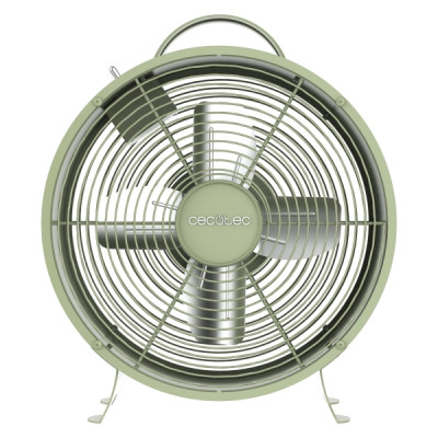 Cecotec EnergySilence 400 RetroDesk Ventilador de Sobremesa con 4 Aspas - 25W - Diametro de 20cm - 2 Velocidades - Uso Sencillo e Intuitivo - Base Segura y Estable - Color Menta