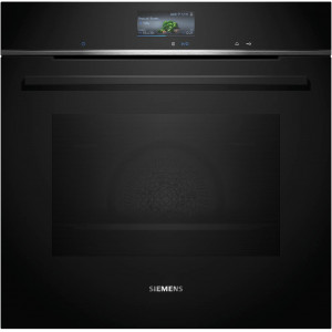 Horno multifunción Siemens HB776G1B1 iQ700, 71 litros, pirólisis, humidClean, perfectCooking 4D Plus, Home Connect, clase A+, negro