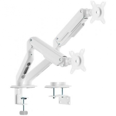 Soporte de Mesa con Contrapeso para 2 Monitores Aisens DT32TSR-437/ Giratorio/ Inclinable/ hasta 9kg