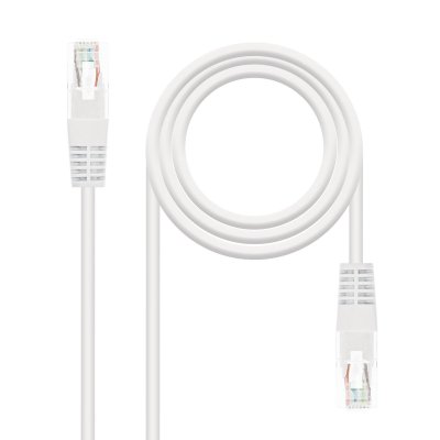 CABLE RED LATIGUILLO RJ45 CAT.5E UTP AWG24, BLANCO, 2.0 M