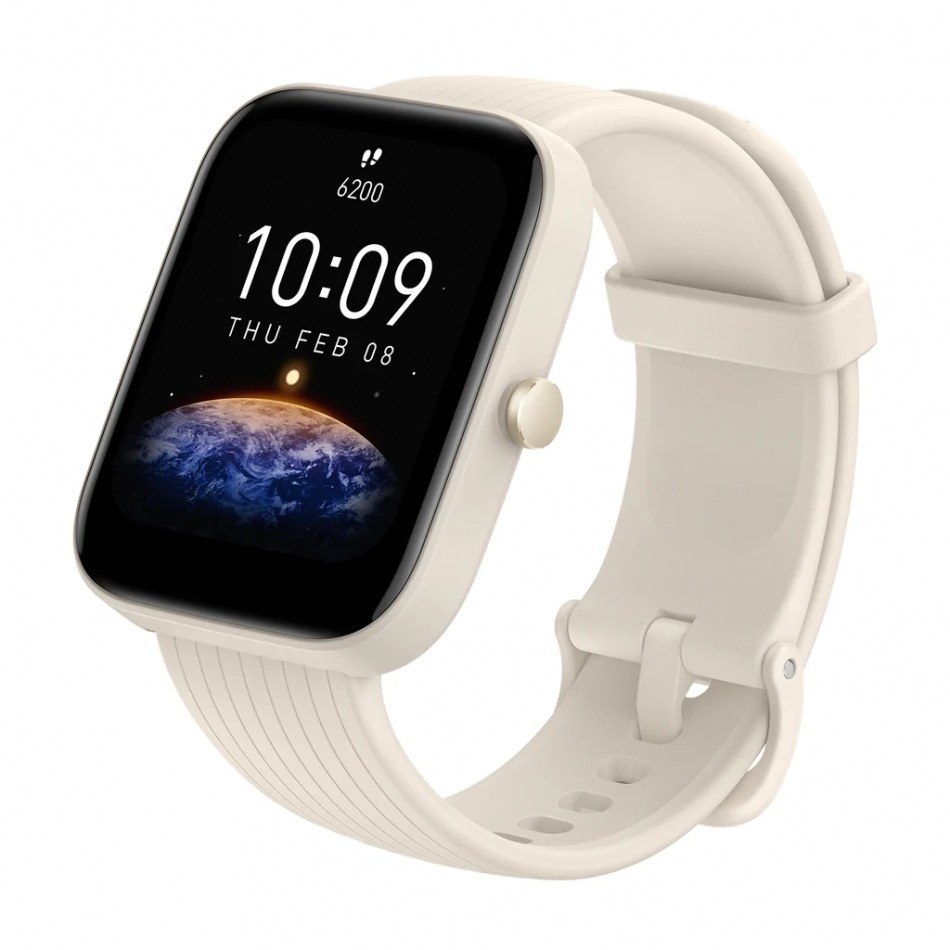 Amazfit Bip 3 Pro Reloj Smartwatch - Pantalla 1.69 - Bluetooth 5.0 - Resistencia al Agua 5 ATM - Carga Magnetica - Color Crema