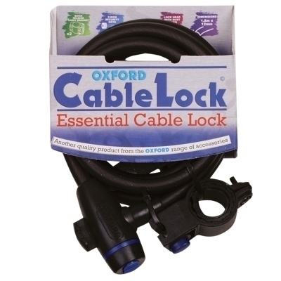 OXFORD Cablelock Cable Lock - 1.5m x 25mm Smoke OF246