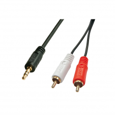 Lindy 35680 cable de audio 1 m 3,5mm 2 x RCA Negro