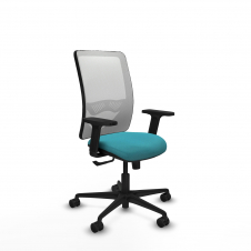 Piqueras y Crespo Zulema sincro malla blanca bali turquesa brazos 2D base nailon ruedas 65mm nailon