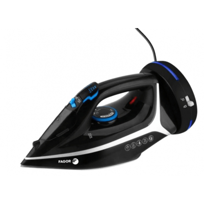 Comforta Free Plancha vapor-seco Suela de cerámica 2200 W Negro, Azul, Blanco