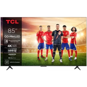 Televisor QD-Mini LED TCL 85C6K Pro, 85 pulgadas, 4K, 144 Hz, HDR10+, Google TV, negro