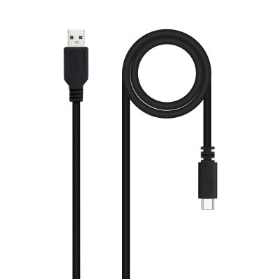 Cable USB 2.0 Nanocable 10.01.2101-L150/ USB Tipo-C Macho - USB Macho/ 1.5m/ Negro