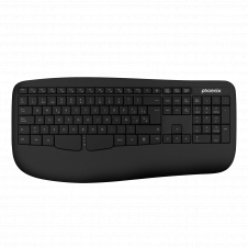 Phoenix k201 teclado ergonomico inalambrico 2.4ghz negro