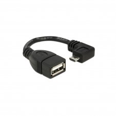 CABLE DELOCK USB2.0 A/H - MICRO USB2.0 B/M OTG 11CM NEGRO