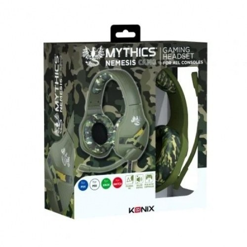 Auriculares Gaming con Micrófono Konix Mythics Nemesis Multiplataforma/ Jack 3.5/ Camuflaje