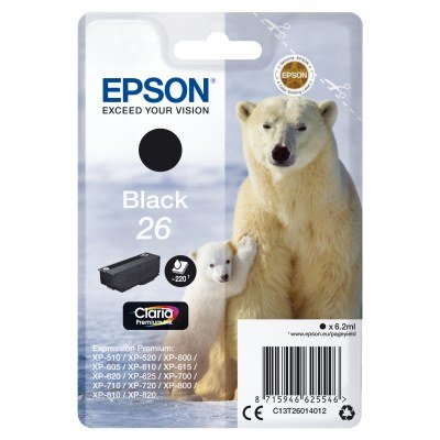Epson T2601 (26) Negro Cartucho de Tinta Original - C13T26014012