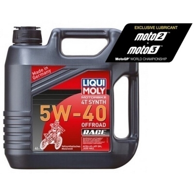 Garrafa de 4L aceite Liqui Moly 100% sintético 4T Synth 5W-40 Off road Race 3019 3019