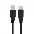 Nanocable Cable Usb 2.0, Tipo A/M-A/H, Negro, 3M