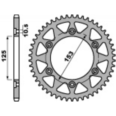 PBR Steel Standard Rear Sprocket 288 - 520 288.48.C45