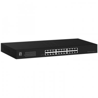SWITCH NO GESTIONABLE LEVELONE GEU-2431 24P GIGABIT CARCASA METALICA RACK 19