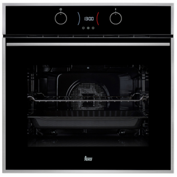 Horno multifunción Teka HLB 850, 70 litros, 9 funciones, SurroundTemp, HydroClean PRO, SoftClose, guía Plus-Extension, clase A+, negro/inox