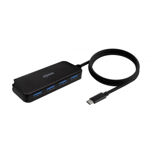 Aisens - Hub Usb 3.1 Usb-C, Usb-C/M-4Xtipo A/H, Negro, 60Cm