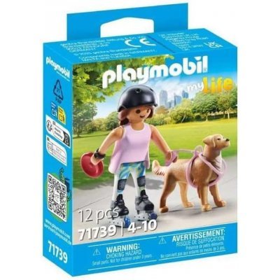Playmobil patinadora con retriever