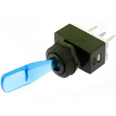 Interruptor Palanca Iluminado 12V AZUL 6A/12Vdc ON-OFF