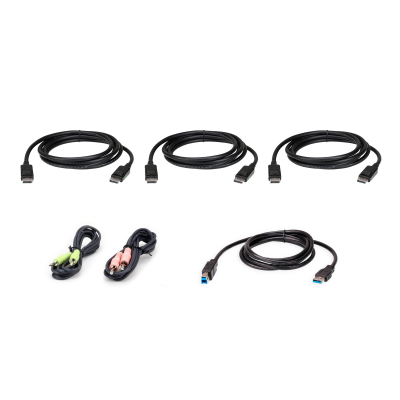 Kit de cable para KVM seguro DisplayPort triple display USB de 1,8 m