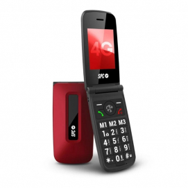 Teléfono móvil Senior SPC Titan 2 2342R, 4G, personas mayores, pantalla 2.4 pulgadas, botón SOS, rojo