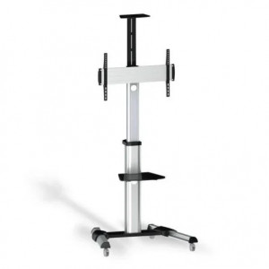 Carro TV con ruedas Aisens FT70TRE-037, 37-70 pulgadas, hasta 50 kg, VESA 600 x 400 mm, incl. -12°/+5°, rot. 90°, negro-plata