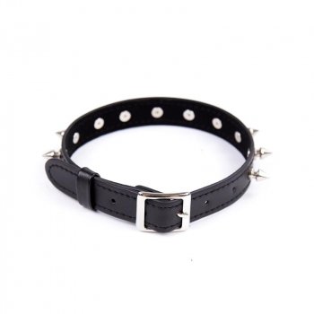 Collar con Pinchos Ajustable 43 cm Negro