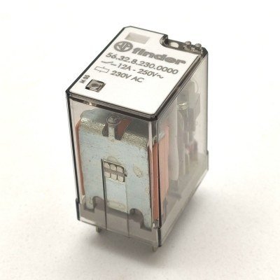 RELE FINDER 230Vac 2Ctos conmutados 12A/250Vac FINDER