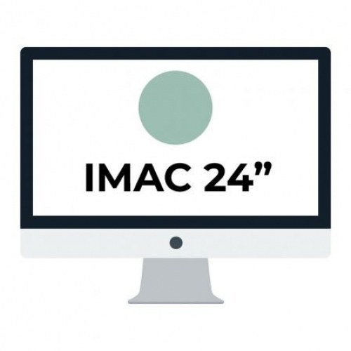 Apple iMac 24 Retina 4.5K/ Chip M1 CPU 8 Núcleos/ 8GB/ 512GB/ GPU 8 Núcleos/ Verde