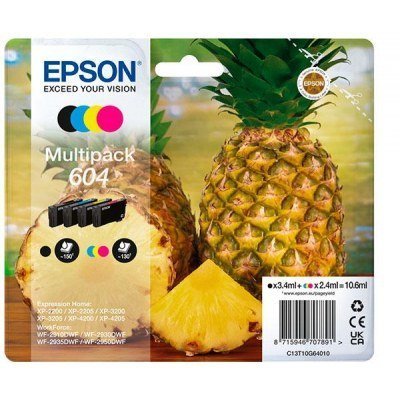 Epson 604 Pack de 4 Cartuchos de Tinta Originales - C13T10G64010