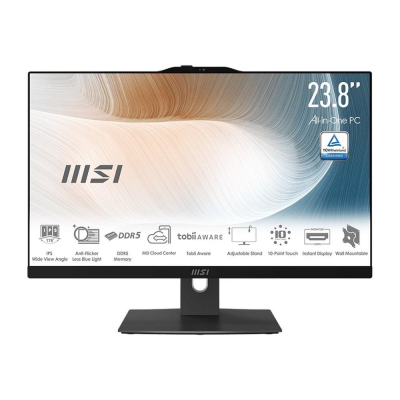 Ordenador all in one msi modern am242p 1m 1498es core 7 - 150u - 16gb - ssd 512gb - 23.8 pulgadas fhd - freedos
