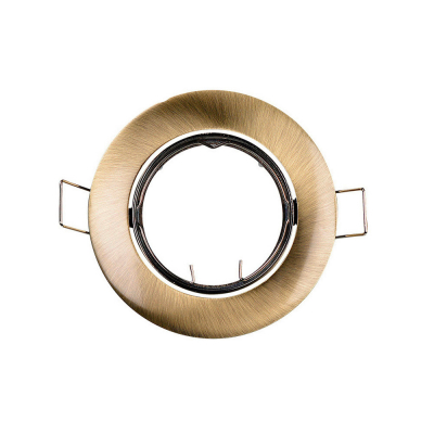 Aro halogeno metálico. oscilante. color oro viejo. ø8,4cm edm