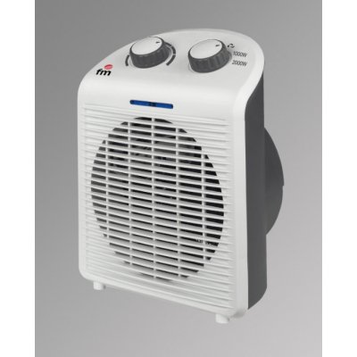 T-22 Ventilador eléctrico Interior Negro, Blanco 2000 W
